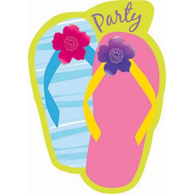 Flip Flop Party Invitations 8ct - Party City