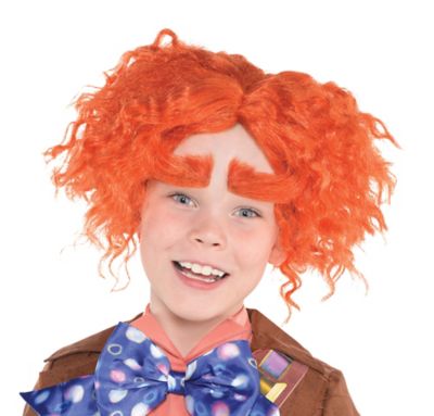 childs orange wig