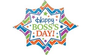 Happy Boss's Day Balloon 38in X 34in - Giant Starbust - Party City