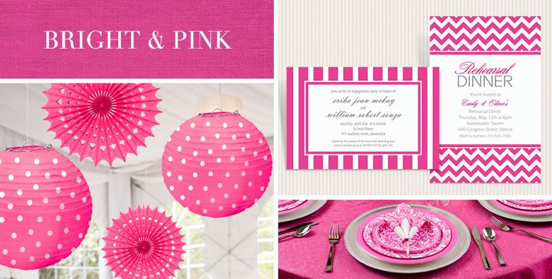 Bright Pink Wedding Supplies - Party City