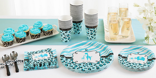 Blue Safari Baby Shower Party Supplies - Party City
