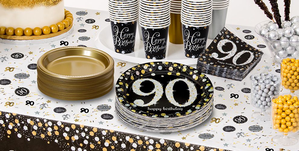 Sparkling Celebration 90th Birthday Party Supplies - Party City