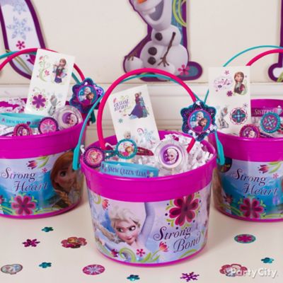 Frozen Favor Bucket Idea Party City