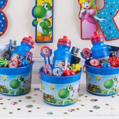 Super Mario Favor Bucket Idea Party City