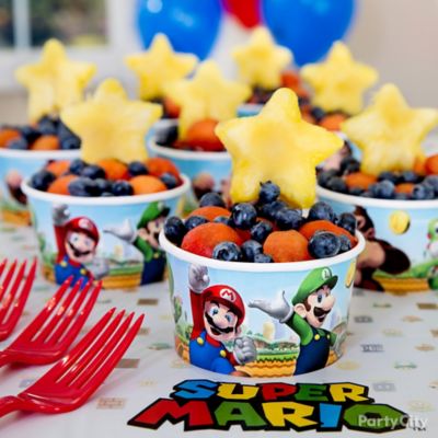 Super Mario Super Stars Fruit Cup Treat Idea Party City