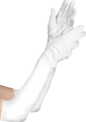 white evening gloves