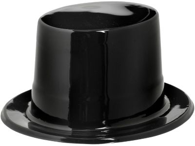 Shiny Black Top Hat 9in x 5in Party City