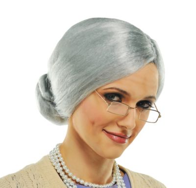 Grey wig 2025 party city