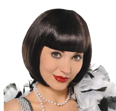 Flirty Black Flapper Wig Party City