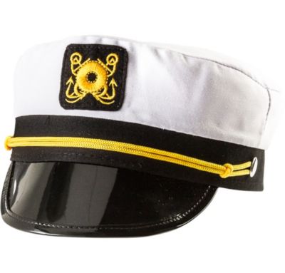 Details about   Yacht Captain Skipper Sailor Boat Cap Hat Costume New