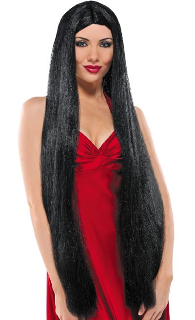Can You Straighten A Wig From Party City Long Black Wig For Women Party City