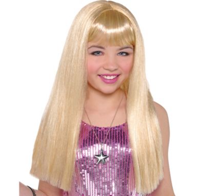 really long blonde wig