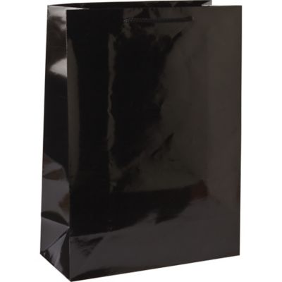 ASSORTED SIZES PRESENT PACK OF 3 BLACK GIFT BAGS WHOLESALE 