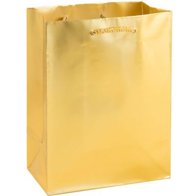 Medium Metallic Gold Kraft Gift Bags 10ct