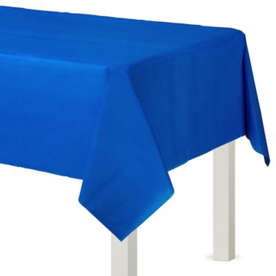 Royal Blue Plastic Table Cover, 54in x 108in | Party City