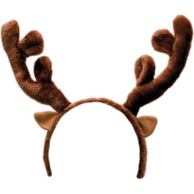 Plush Reindeer Antlers Headband Party City