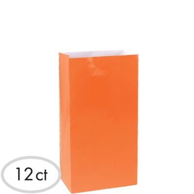 pack of 24 Details about   Halloween Orange & White sweet paper party bags with 35mm stickers
