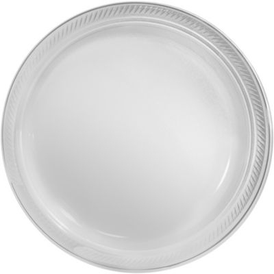 Disposable White Paper Plate for Birthday, Wedding & Party, 12 inches, –  One Time Shop