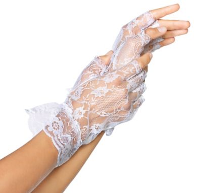 kids lace fingerless gloves