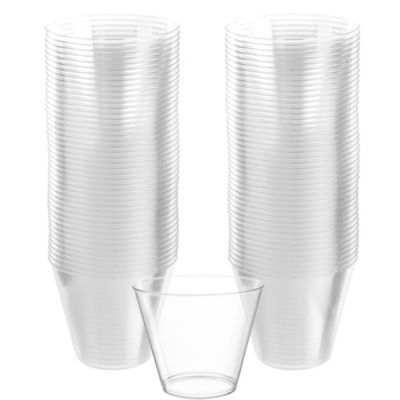 Prestee 400 ct, 9 oz Clear Plastic Cups - 9 Ounce Hard Disposable