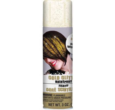 Silver Glitter Hair Spray 3oz Party City