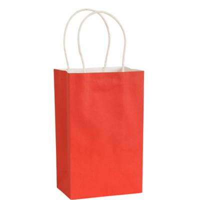 Small Red Paper Gift Bag 5 1/4in x 8 1/4in