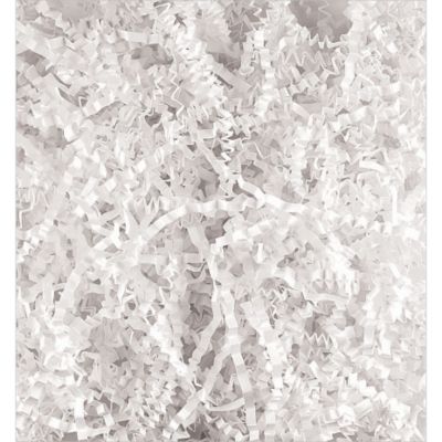 JAM Paper Crinkle Cut Shred Tissue Paper Filler Metallic Silver 1.25 oz  1202500