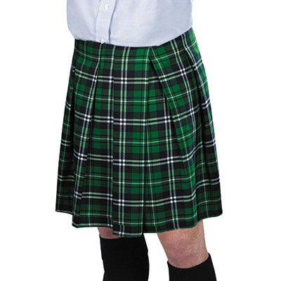 Adult Green Plaid Kilt | Party City