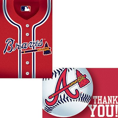 MLB Atlanta Braves Birthday Invitations