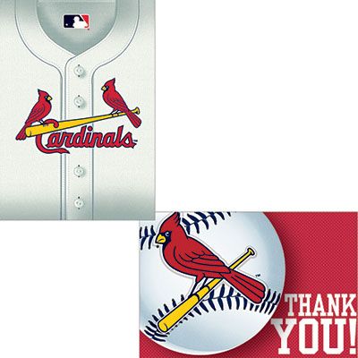 St. Louis Cardinals Invitations & Thank You Notes for 8 | Party City