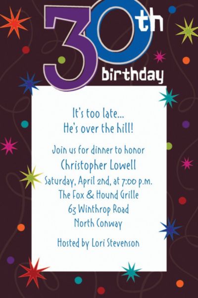 Custom The Party Continues 30th Birthday Invitations ...