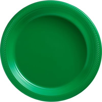 mint green plastic plates
