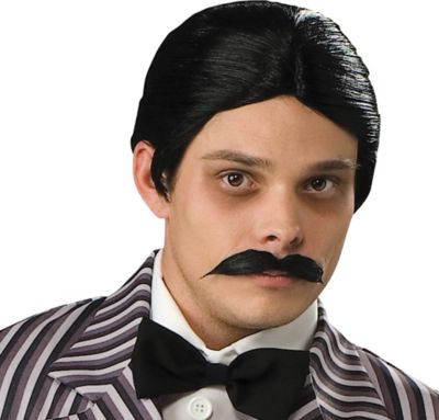 Gomez Addams Wig & Mustache Kit | Party City