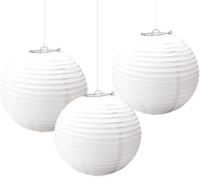 White Paper Lanterns 3ct | Party City