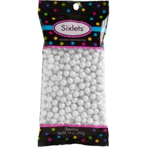 White Chocolate Sixlets 450pc - Party City