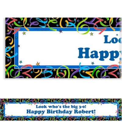 banner birthday custom celebrate 6ft let icon partycity