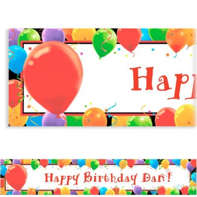 Custom Balloon Celebration Birthday Banner 6ft | Party City