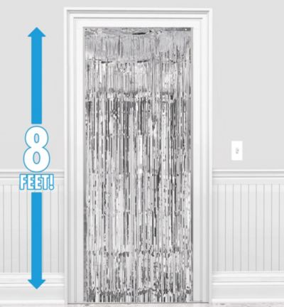 Way to Celebrate! Prismatic Door Curtain - Silver - 1 Each