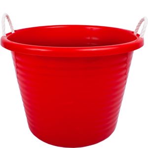 Red Plastic Tub 22in x 16in - Party City