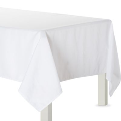 White Fabric Tablecloth 60in X 84in, What Size Tablecloth For Table Of 8