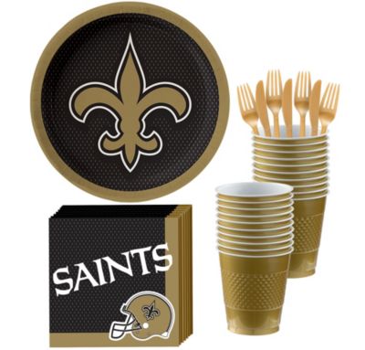 Nfl New Orleans Saints Party Supplies Kit For 8 Guests | Oriental Trading