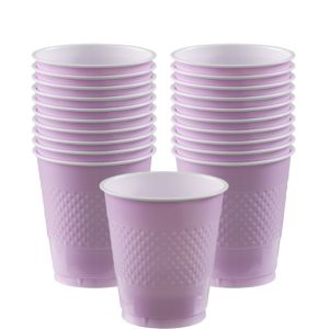 Lavender Plastic Cups 20ct 12oz - Party City