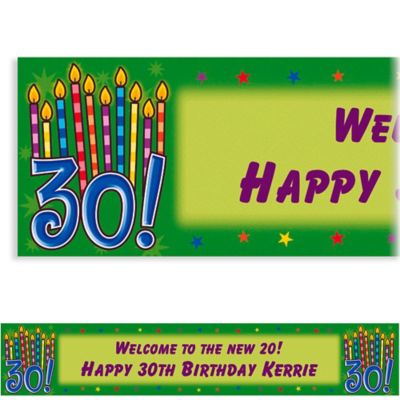 birthday 6ft banner custom 30th partycity