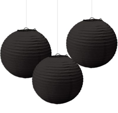 gray paper lanterns