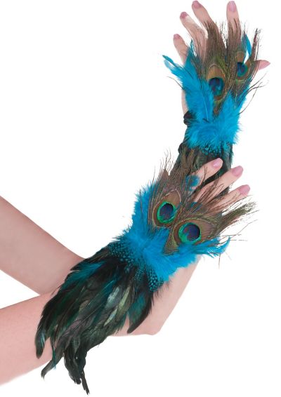 Peacock Feather Gloves | Party City