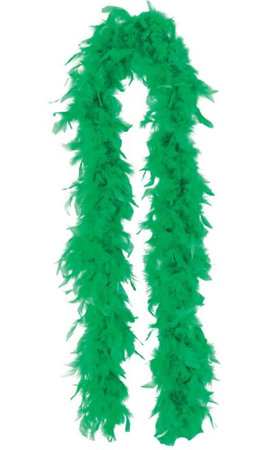 Green Scarf & Green Feather Boa-Lot of 2-St Patricks-Mardi Gras