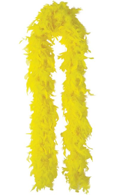 Adult-Women's Yellow Feather Boa Yellow | Halloween Store | Costume AC