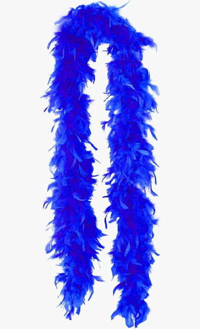 Blue Feather Boa 72in