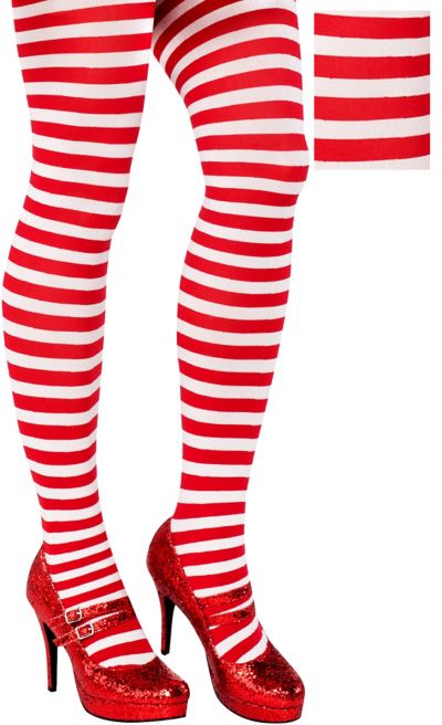 Adult Candy Stripe Tights Party City