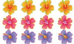 Hibiscus Cutouts 12ct - Luau Decorations - Luau Theme Party - Theme ...